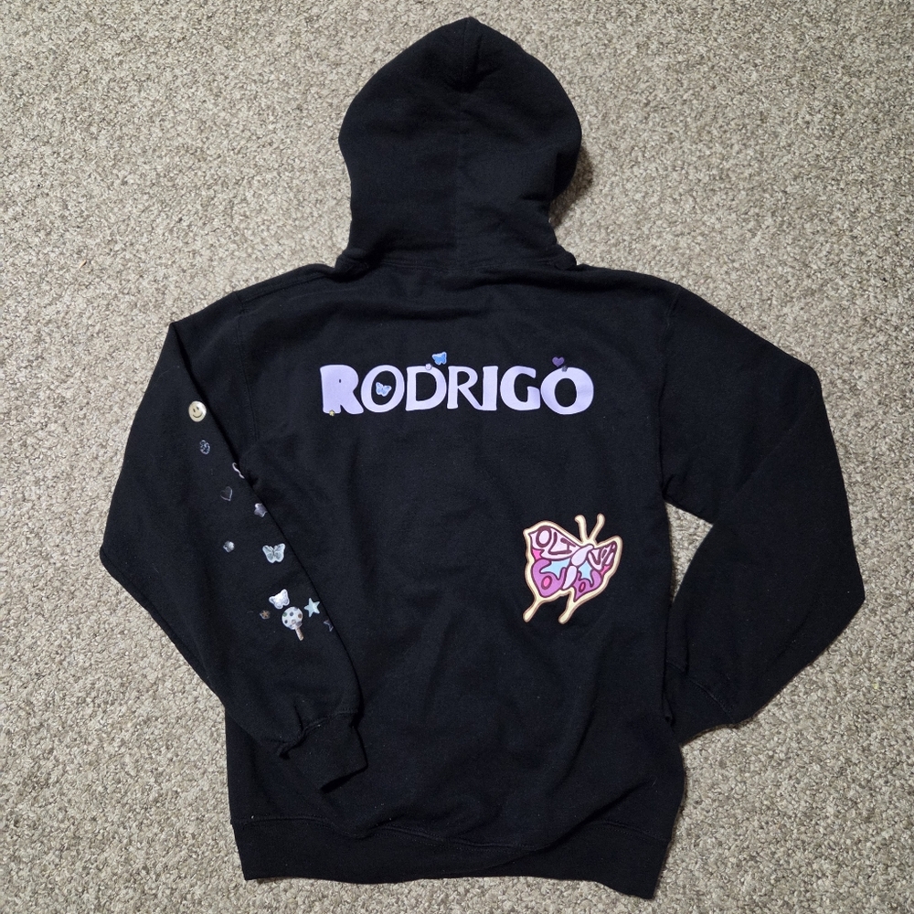 Olivia Rodrigo Sour Tour Official‎ Tour Merch Hoodie Black Double Sided Sz Small